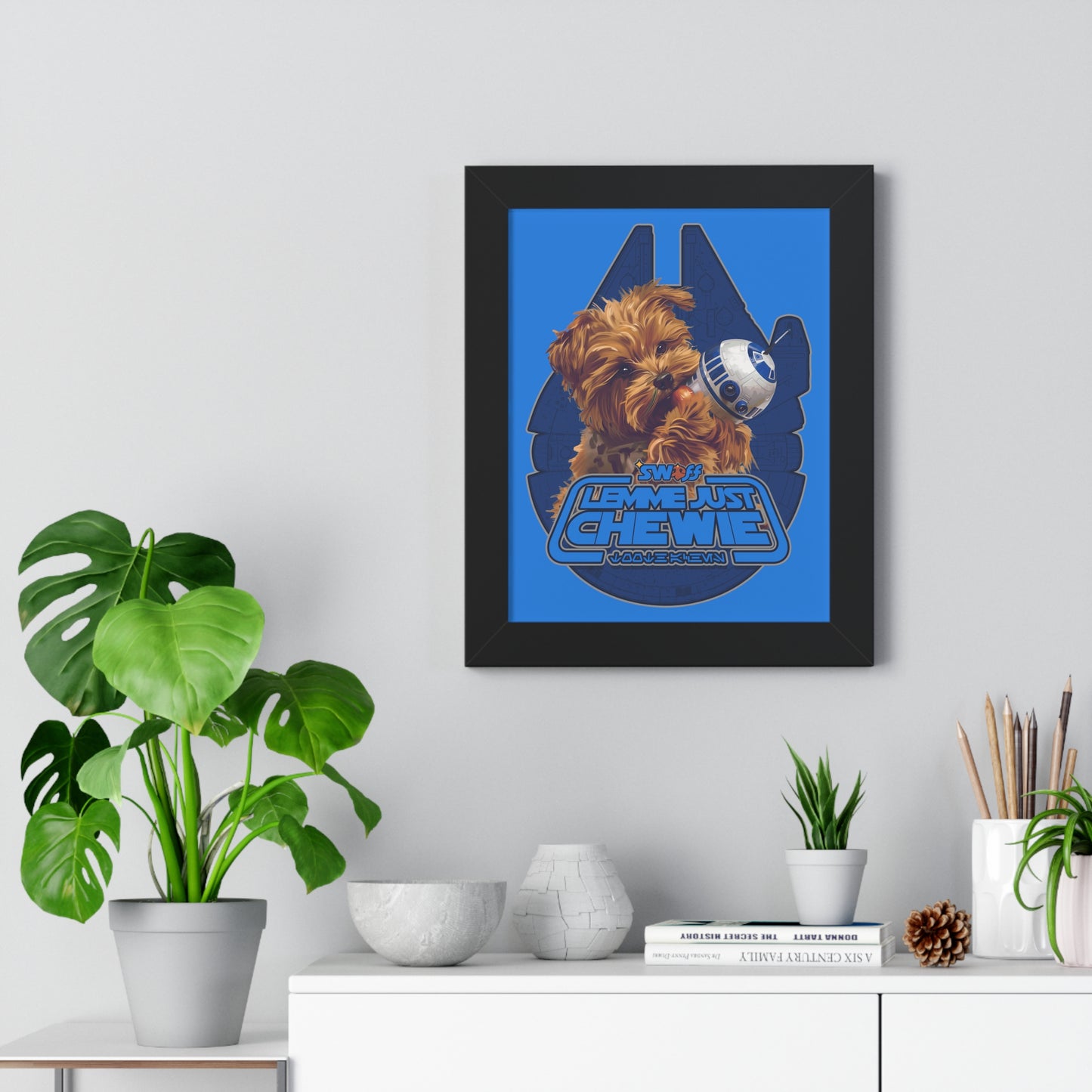 Lemme Just Chewie - Star Wars | Poster Enquadrado