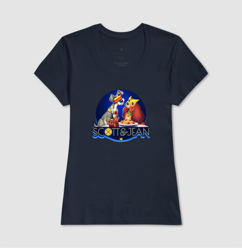 Scott & Jean - Lady and The Tramp - X-Men | Unissex T-Shirt