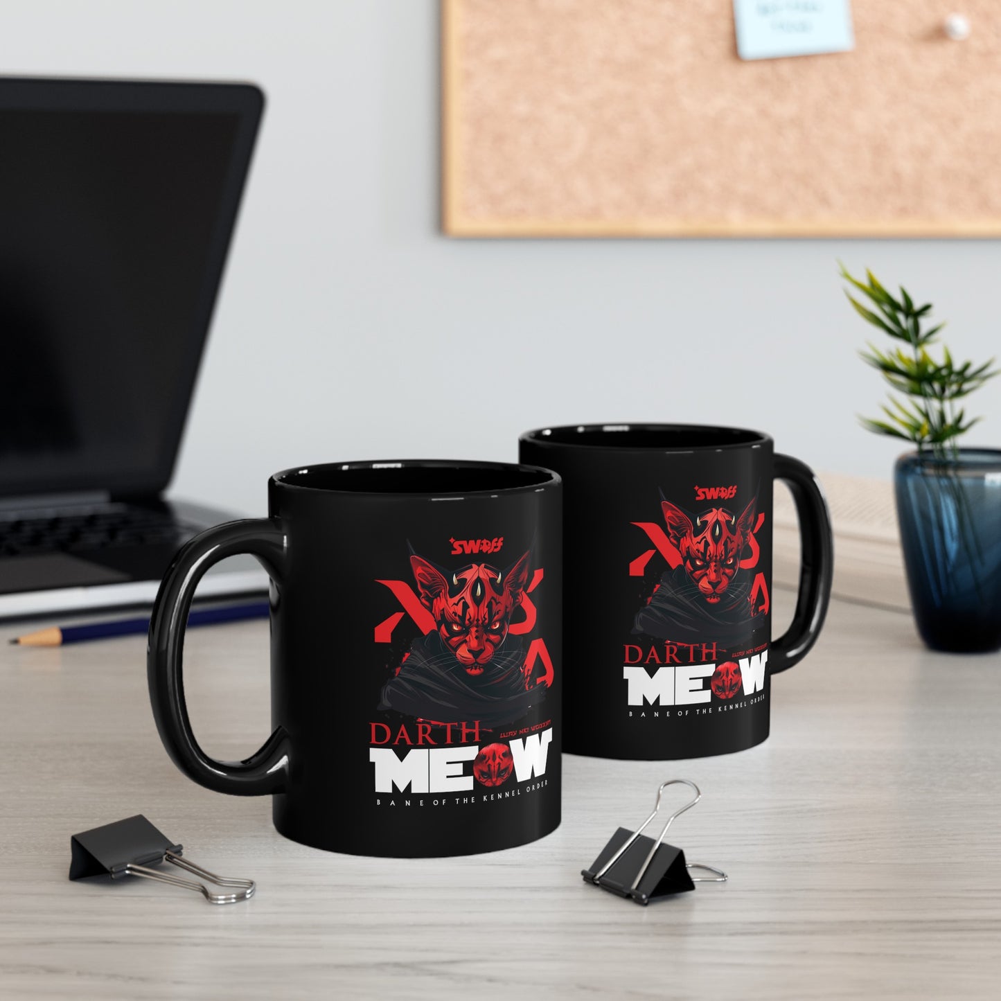 Darth Meow - Star Wars | Black Mug (11oz, 15oz)
