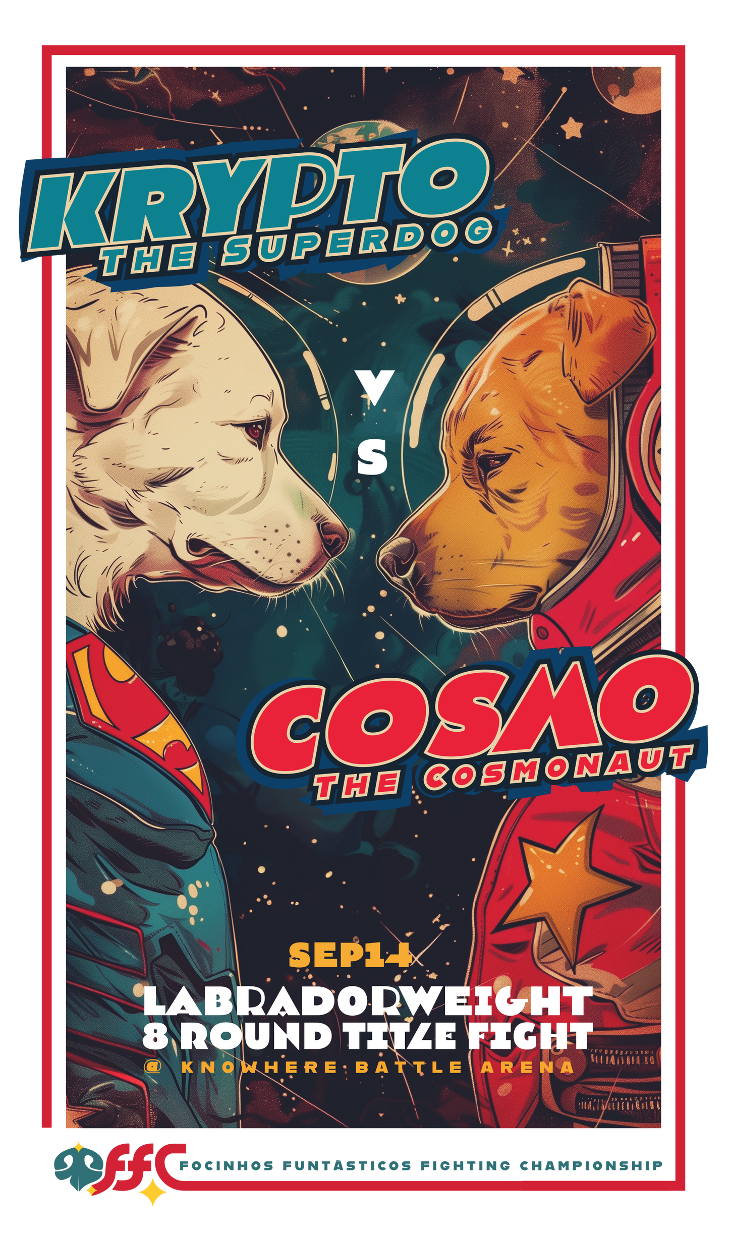 Krypto vs Cosmo - FFC | Unissex T-Shirt