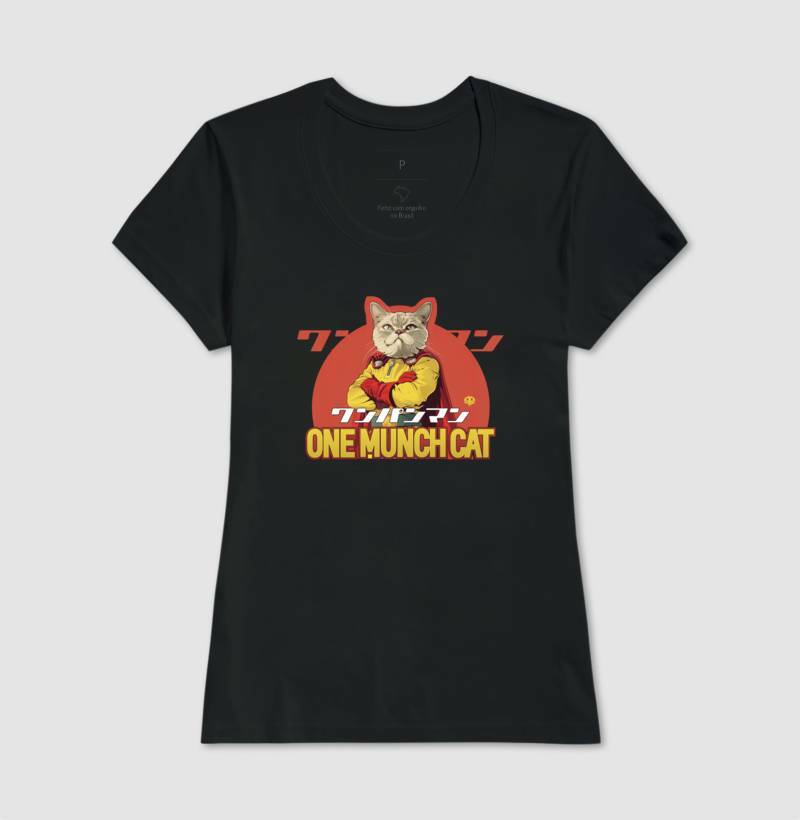 One Munch Cat - One Punch Man | Unissex T-Shirt