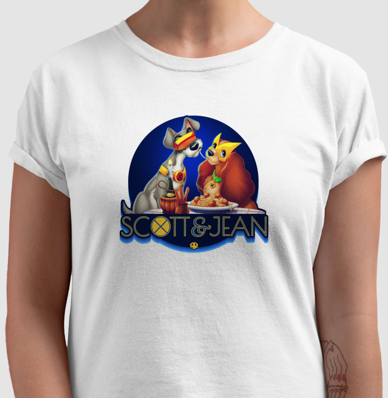 Scott & Jean - Lady and The Tramp - X-Men | Unissex T-Shirt