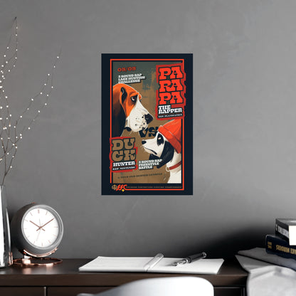 Parapa The Rapper vs Duck Hunt Dog - FFC | Matte Poster