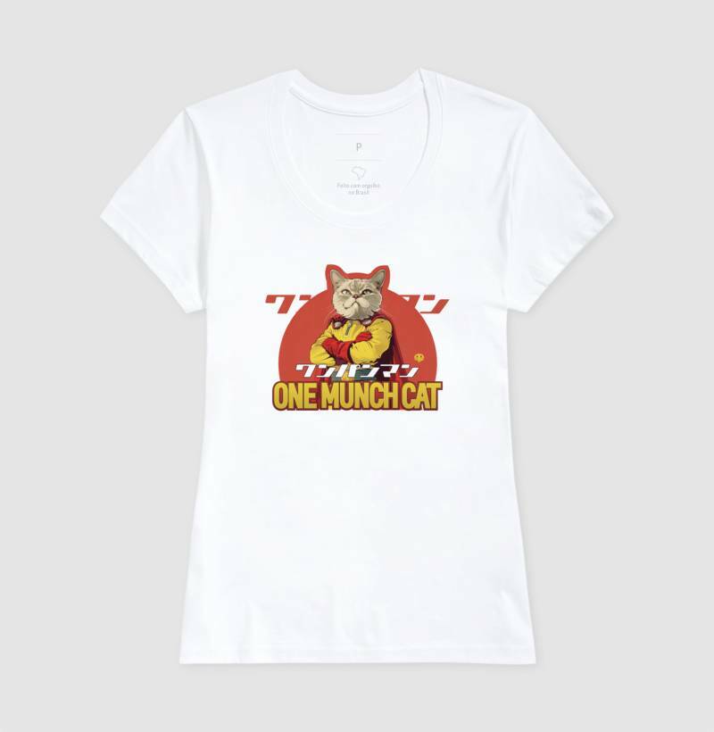 One Munch Cat - One Punch Man | Unissex T-Shirt