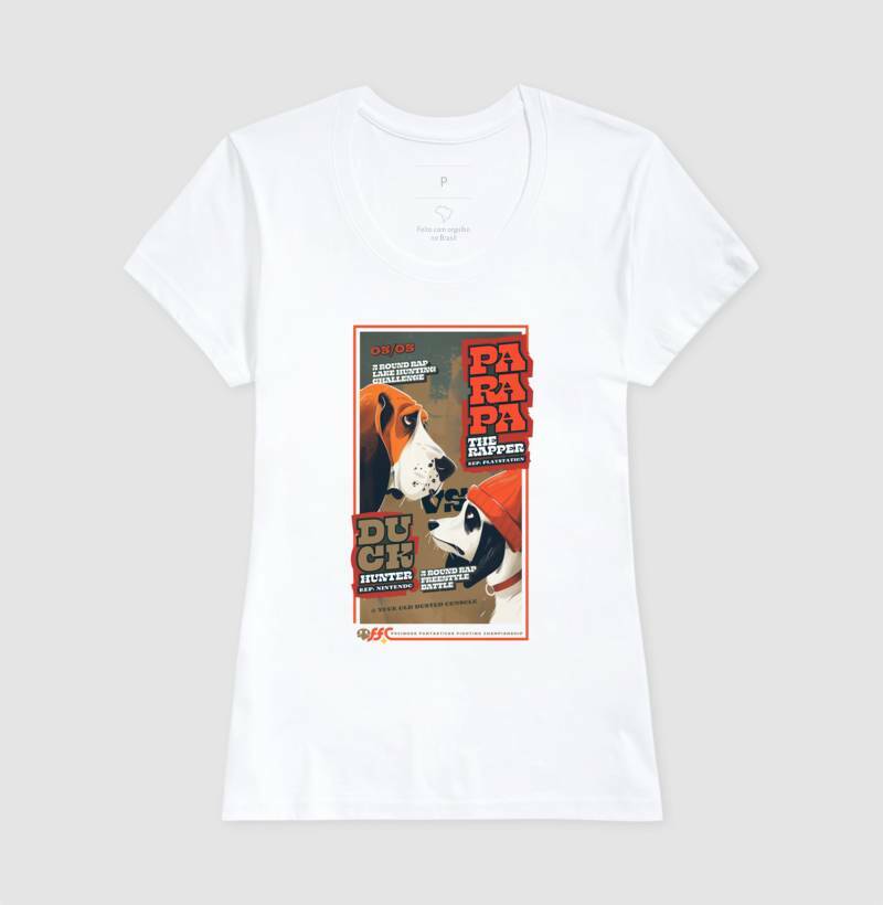 Parapa The Rapper vs Duck Hunt Dog - FFC | Unissex T-Shirt