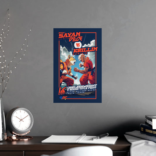 Sayan Doge vs Krillin - Dragon Ball - FFC | Matte Poster