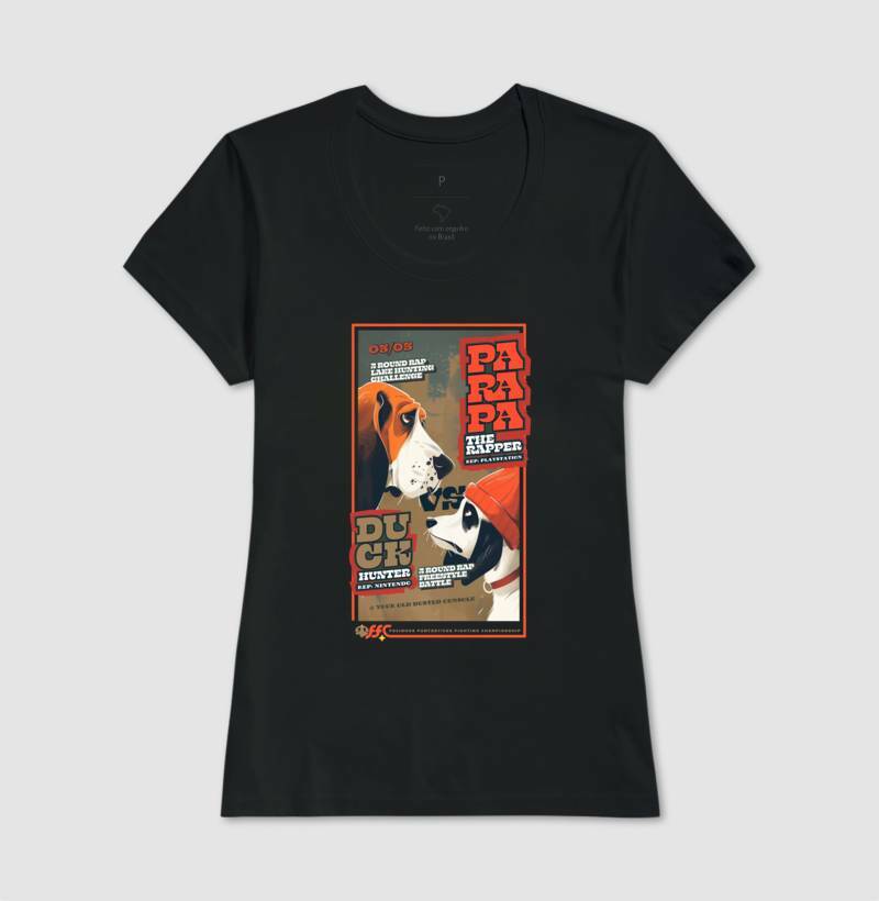 Parapa The Rapper vs Duck Hunt Dog - FFC | Unissex T-Shirt