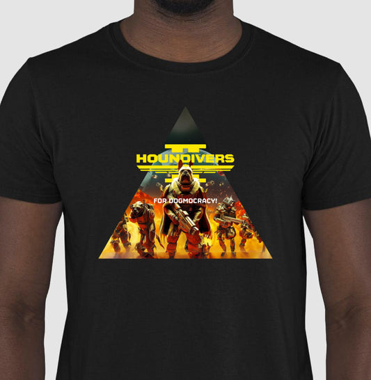 Helldivers 2 - Houndivers For Dogmocracy! | Unissex T-Shirt