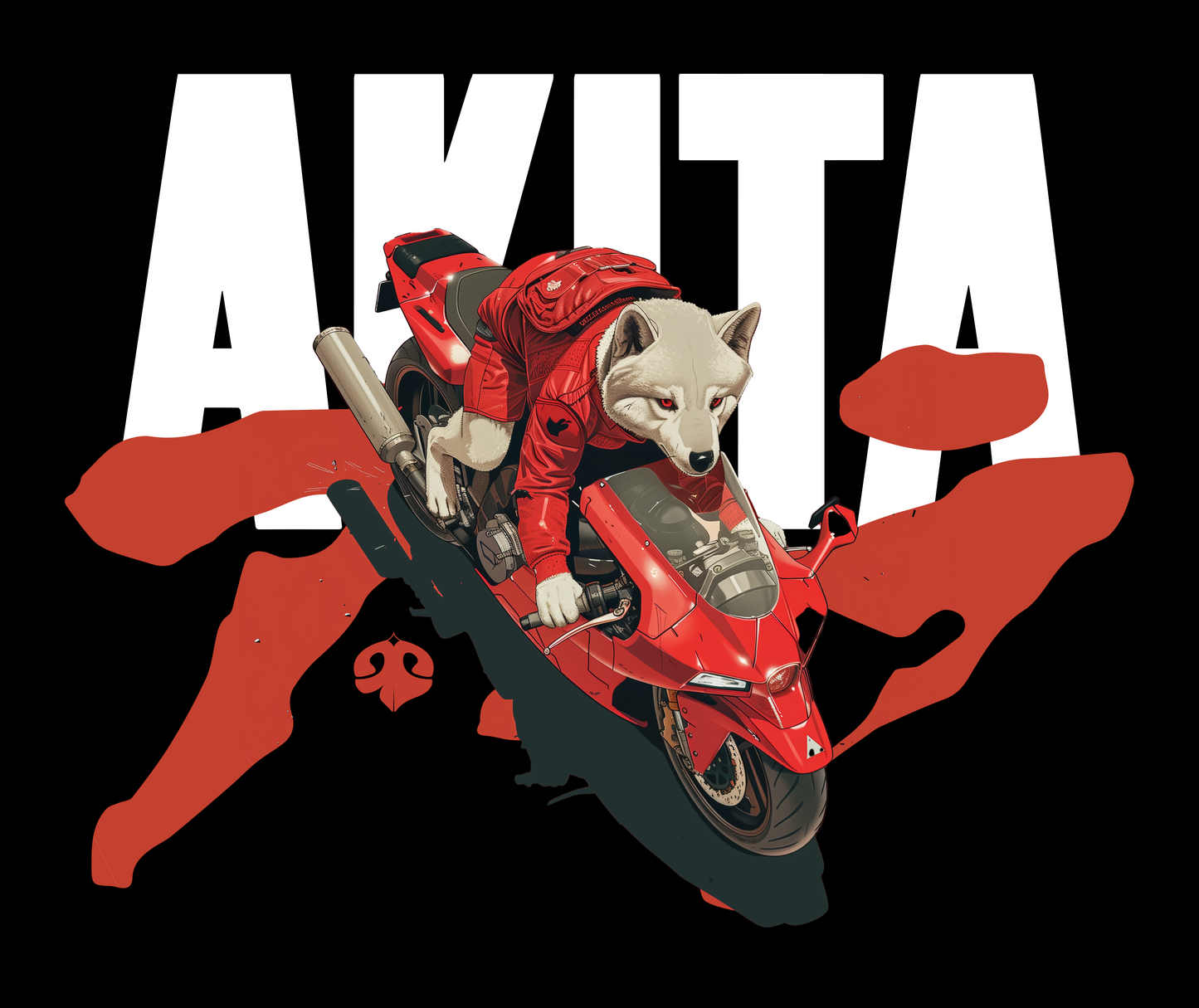 Akita Akira | Black Unissex T-Shirt