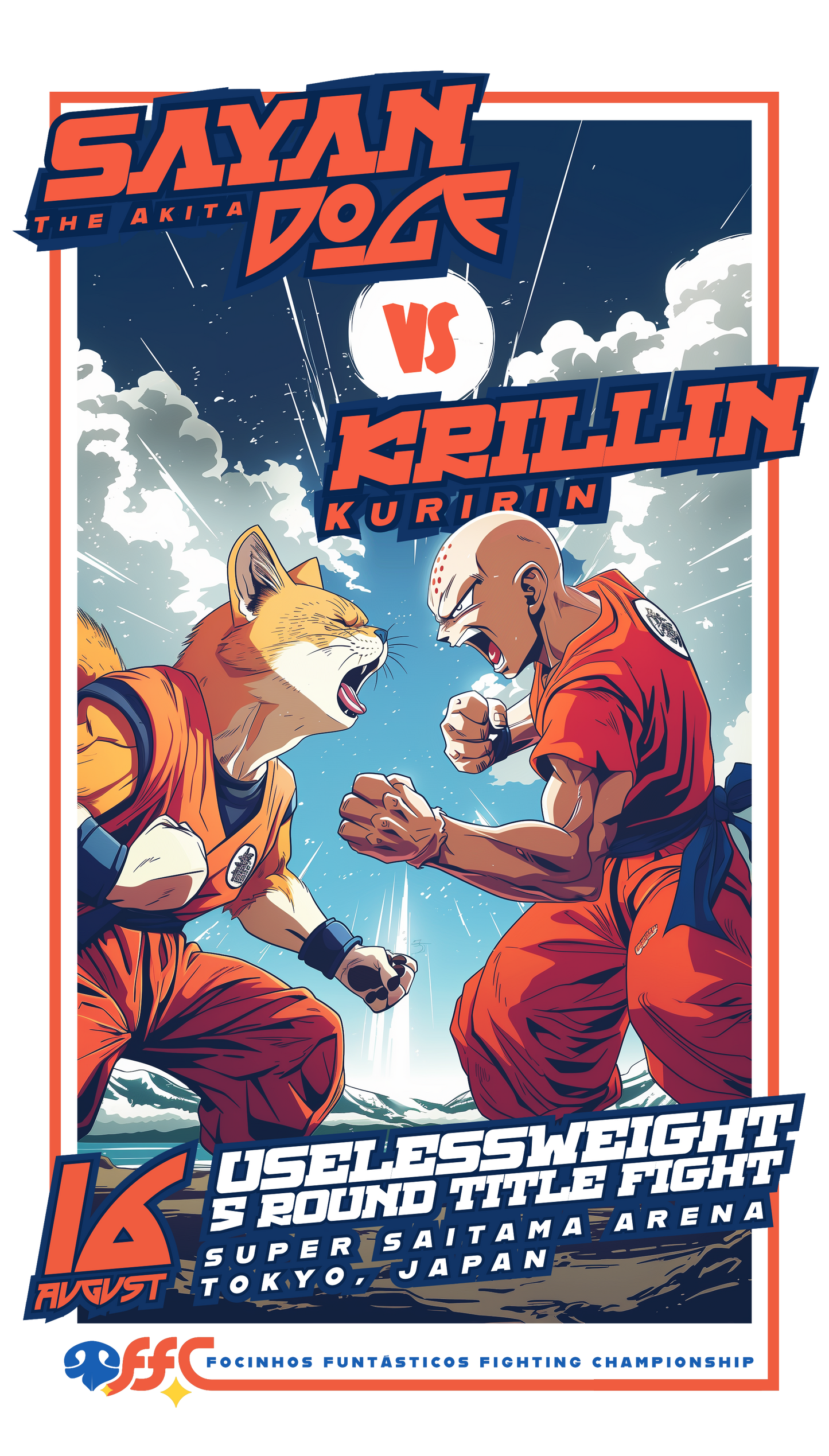 Sayan Doge vs Krillin - Dragon Ball - FFC | Unissex T-Shirt