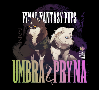 Umbra & Pryna - Final Fantasy Pups | Unissex T-Shirt