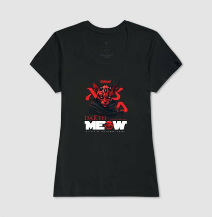 Darth Meow Preta - Star Wars | Unissex T-Shirt